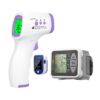 Kép 1/21 - Csukló vérnyomásmérő + érintésmentes infravörös hőmérő + ujjhegyes kapcsos pulzoximéter - Fehér