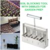 Kép 12/20 - Kézi talajblokkoló, 2 hüvelykes talajtömb-készítő talajtömítő eszköz dörzsölőkkel és 50 darabos újrafelhasználható növényi címkekert jelölővel a kert előkészítéséhez