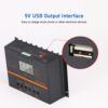 Kép 3/14 - PWM napelemes töltésvezérlő 12V/24V önadaptáló LCD-akkumulátor kisülési szabályozó 5V USB kimeneti hőmérséklet kompenzáció többszörös védelemmel - 60A