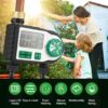 Kép 5/16 - Digitális intelligens programozott öntözési időzítő 2 tömlőcsatlakozós öntözésvezérlővel gyepszőnyeghez, udvari üvegházhoz - Zöld