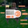 Kép 6/15 - Digitális intelligens programozott öntözési időzítő 2 tömlőcsatlakozós öntözésvezérlővel gyepszőnyeghez, udvari üvegházhoz - Narancs
