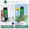 Kép 6/15 - 3 az 1-ben digitális talajvizsgáló LED-képernyő háttérvilágítással, talaj EC / páratartalom / hőmérséklet mérő növény nedvességmérő - YY-1000