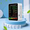 Kép 11/11 - 6 az 1-ben PM2.5 PM10 HCHO TVOC CO CO2 többfunkciós levegőminőség érzékelő CO szén-dioxid formaldehid monitor LCD képernyő - Fehér