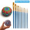 Kép 13/16 - 41 darabos mandala pöttyöző eszközök festősablonok golyós paletta ecsetek vászonhoz, színezéshez rajzoláshoz - 4