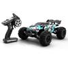 Kép 1/11 - 2,4 Ghz 70 km/h 1/16 RC teherautó kefe nélküli motoros LED lámpa 4WD mászóautó, Kék, 1 akkumulátor