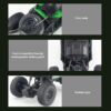 Kép 11/13 - S003W 2,4 GHz-es távirányítós autó kamerával 720P FPV 1/22 teherautó 4WD mászóautó - Zöld, 1 akkumulátor