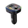 Kép 1/2 - C20 FM adó Kettős USB autós audiolejátszó BT MP3 lejátszó színes fényekkel vezetési kihangosító hívástartozék - Ezüst