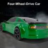 Kép 12/13 - 1:14 2,4 GHz 20 km/h Távirányítós autó Négykerék-meghajtású Drift versenyautó - Zöld, 3 akkumulátor