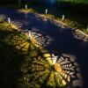 Kép 8/8 - Napelemes fűnyíró lámpa kültéri ösvényen világos táj dekoratív kerti lámpák - Fehér