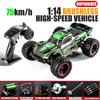 Kép 3/5 - HBX 2105A 1:14 4WD 2,4 GHz távirányítós teherautó 75 km/h sebességű terepjáró - Zöld, 2 akkumulátor
