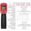 Kép 6/17 - TASI érintésmentes IR digitális kézi hőmérsékletmérő 12:1 pirométer színes LCD kijelző háttérvilágítással - -50～680 ℃