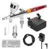 Kép 1/10 - Többcélú, professzionális 0,3 mm-es Airbrush légkompresszor készlet 20-35PSI Airbrush toll légszivattyú készlet - Piros
