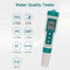 Kép 5/16 - Hordozható többfunkciós digitális 7 az 1-ben vízminőség-mérő nagy pontosságú toll PH/TDS/EC/Sótartalom/ORP/S.G/hőmérsékletmérő (háttérvilágítással)
