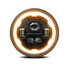 Kép 3/11 - 7 hüvelykes LED-es kerek fényszóró Hi/Lo sugárral, DRL-vel és borostyánsárga irányjelzővel autóhoz, motorkerékpárhoz - 1 db