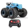 Kép 1/9 - 1:16 2,4 GHz-es 4WD Spray távirányító terepjáró kaszkadőr autó világítással, újratölthető - Kék