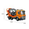 Kép 3/4 - 1/14 Elektromos távirányítós darus teherautó világítással és zenével, emelőkarral - Narancs, 2 akkumulátor