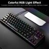 Kép 3/7 - BAJEAL K71 Vezetékes 71 Gombos Mechanikus Gamer Billentyűzet RGB Háttérvilágítással - Fehér