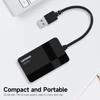 Kép 2/8 - Lenovo D303 USB3.0 4-in-1 SD/TF/MS/CF Nagysebességű Külső Kártyaolvasó - Fekete