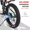 Kép 9/20 - KAISDA K3 26Inch 500W összecsukható elektromos Mountain Bike - Fekete