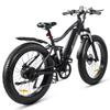 Kép 14/16 - EU ECO Raktár - BEZIOR XF900 Elektromos E-Bike Kerékpár 48V 500W Motorral 12.5AH Akkumulátorral 45km/h Maximális Sebességgel - Fekete