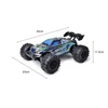 Kép 2/12 - EU ECO Raktár - AWT-SCY16101-0202 1/16 2.4GHz 4WD Off-Road Távirányítható RC Versenyautó - Kék - 2 Akkumulátorral