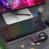 Kép 2/15 - EU ECO Raktár - HXSJ L99 2.4G 96 Billentyűs Vezetéknélküli Gamer Billentyűzet és Egér Készlet RGB Háttérvilágítással - Fekete