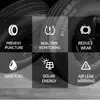 Kép 2/20 - Autó univerzális napelemes gumiabroncsnyomás-figyelő rendszer (külső érzékelővel)  - Fekete