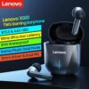 Kép 5/19 - Lenovo XG01 Vezetéknélküli True Wireless Bluetooth Gaming Fülhallgató Töltő Tokkal - Rózsaszín