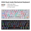 Kép 4/8 - EU ECO Raktár - MOTOSPEED CK62 BT3.0 Mechanikus Gamer Billentyűzet RGB Háttérvilágítással - Fehér