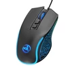 Kép 10/14 - HXSJ X100 Vezetékes Gaming Ergonómikus Egér RGB Világítással Állítható DPI Sebességgel - Fekete