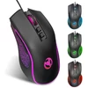 Kép 1/14 - HXSJ X100 Vezetékes Gaming Ergonómikus Egér RGB Világítással Állítható DPI Sebességgel - Fekete