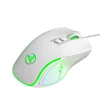 Kép 4/15 - HXSJ X100 Vezetékes Gaming Ergonómikus Egér RGB Világítással Állítható DPI Sebességgel - Fehér