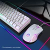 Kép 6/15 - HXSJ X100 Vezetékes Gaming Ergonómikus Egér RGB Világítással Állítható DPI Sebességgel - Fehér