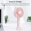 Kép 9/9 - Hordozható mini újratölthető kézi ventilátor 3 fokozatú, állítható, alacsony zajszintű, hosszú élettartamú - Pink