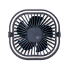 Kép 1/9 - USB mini asztali ventilátor 360°-ban forgatható, csendes, 3 sebességes vezérlés otthoni irodai kollégiumi használatra - Sötét kék