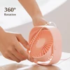 Kép 5/12 - USB mini asztali ventilátor 360°-ban forgatható, csendes, 3 sebességes vezérlés otthoni irodai kollégiumi használatra - Pink