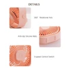 Kép 7/12 - USB mini asztali ventilátor 360°-ban forgatható, csendes, 3 sebességes vezérlés otthoni irodai kollégiumi használatra - Pink