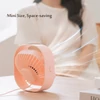 Kép 11/12 - USB mini asztali ventilátor 360°-ban forgatható, csendes, 3 sebességes vezérlés otthoni irodai kollégiumi használatra - Pink