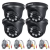 Kép 4/13 - KKmoon 4*720P AHD Dome IR CCTV kamera + 4*60 láb megfigyelő kábel támogatás IR-CUT Night Vision 6db tömb infra lámpák 1/2.8'' CMOS