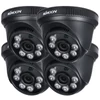 Kép 1/13 - KKmoon 4*720P AHD Dome IR CCTV kamera + 4*60 láb megfigyelő kábel támogatás IR-CUT Night Vision 6db tömb infra lámpák 1/2.8'' CMOS