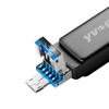 Kép 4/12 - yvonne Y40D USB3.0 nagy sebességű forgó USB Type-C / Micro USB OTG flash meghajtó - Fekete 128 GB