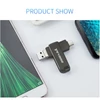 Kép 8/12 - yvonne Y40D USB3.0 nagy sebességű forgó USB Type-C / Micro USB OTG flash meghajtó - Fekete 128 GB