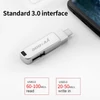 Kép 4/15 - yvonne Y40D USB3.0 nagy sebességű forgó USB Type-C / Micro USB OTG flash meghajtó - Ezüst 128 GB