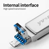 Kép 7/15 - yvonne Y40D USB3.0 nagy sebességű forgó USB Type-C / Micro USB OTG flash meghajtó - Ezüst 128 GB