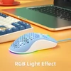 Kép 2/16 - iBlancod GM01 USB Vezetékes Gamer Egér RGB Háttérvilágítással Állítható DPI Értékkel - Kék