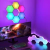 Kép 8/12 - EU ECO Raktár - DC5V 6PCS BT Bluetooth Vezetéknélküli RGB Fali Lámpa - Fekete