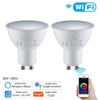 Kép 8/14 - WiFi intelligens GU10 LED izzó 5W 90-265V 2800K-6200K+RGB APP távirányítóval tompítható, Alexa Google Home kompatibilis - 2 db