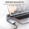 Kép 9/11 - C típusú 11 az 1-ben hub alumíniumötvözet ház USB2.0 USB3.0 HD VGA PD RJ45 portokkal SD TF kártyanyílások 3,5 mm-es audio interfész