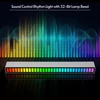 Kép 10/13 - RGB hangvezérlés ritmusfények 32 LED 18 színű hangspektrum mód 5 sebességfokozat 4 fényerő TYPE-C USB - Ezüst - 1 db