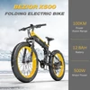 Kép 2/20 - BEZIOR X500 500 W összecsukható elektromos kerékpár 26 x 4 hüvelykes Fat Tire hókerékpár